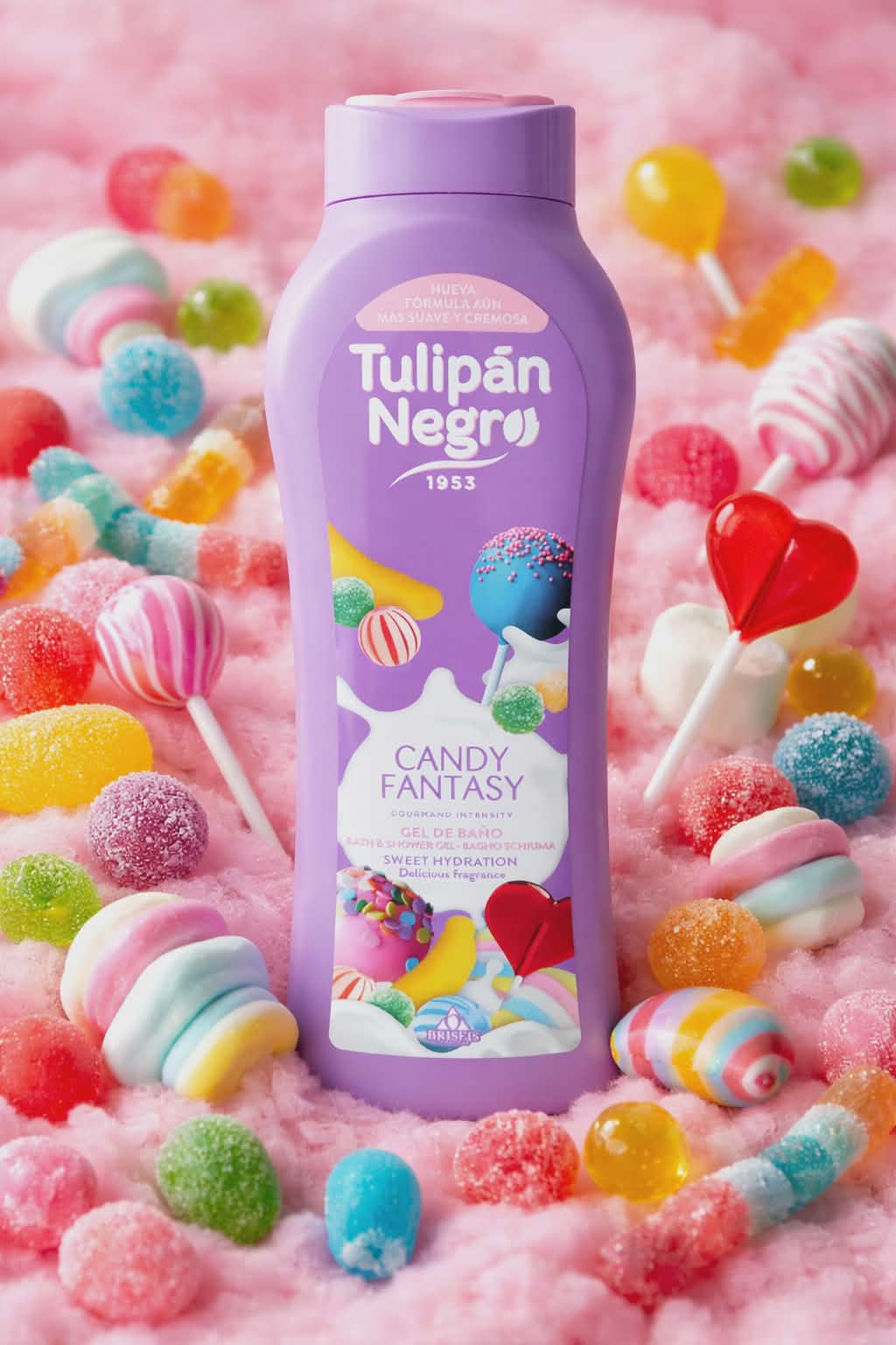Gel Douche Gourmand Bonbons & Sucettes – Tulipan Negro (650 ml)