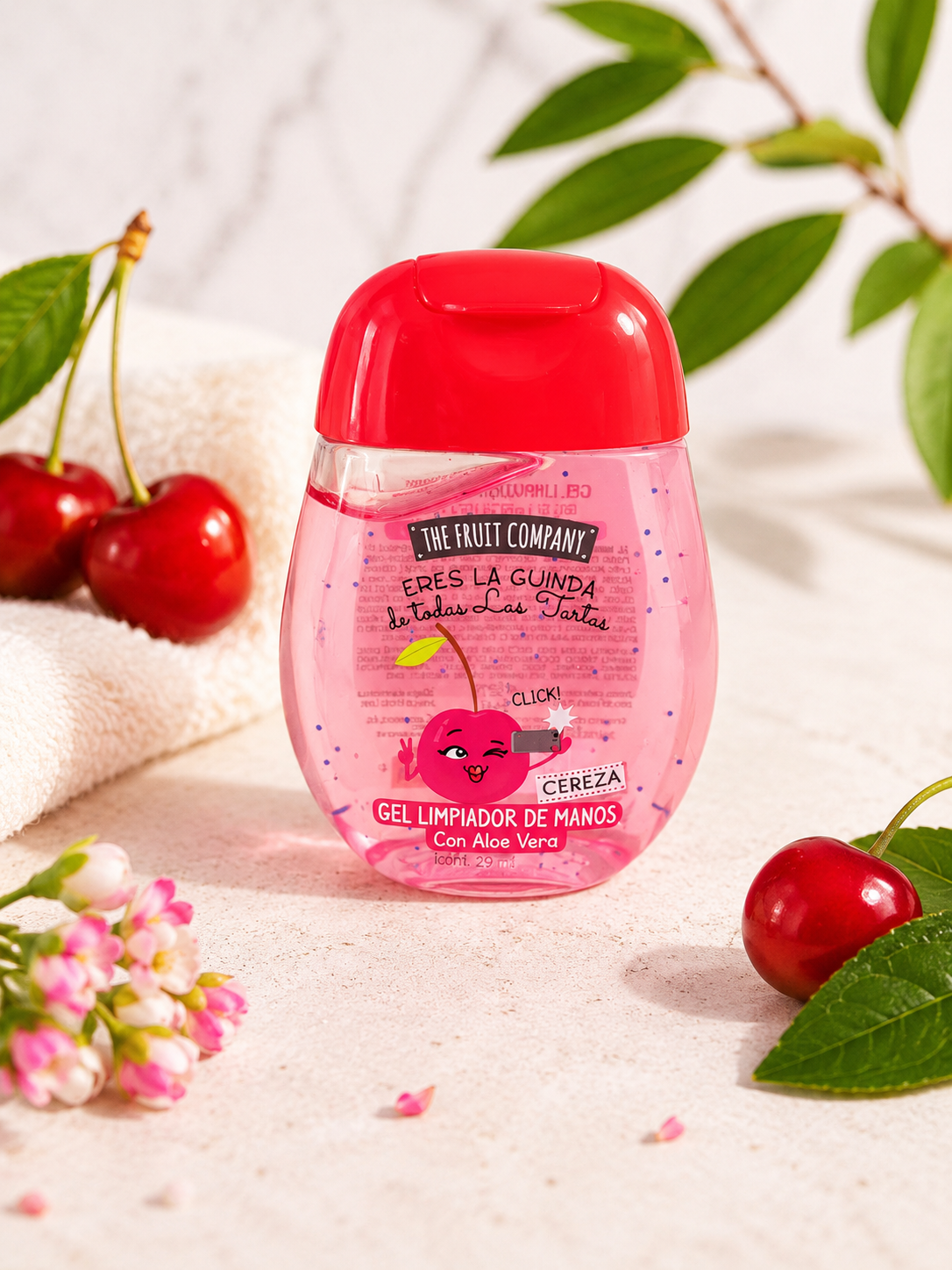 Gel désinfectant pour les mains Cerise